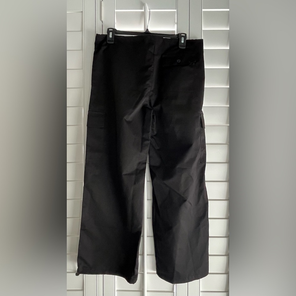YAHUIUL Black Cargo/Parachute Baggy Low Waist Pants Size XS - Picture 4 of 8